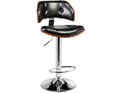 Барный стул LMZ-1039 коричневое дерево, черный