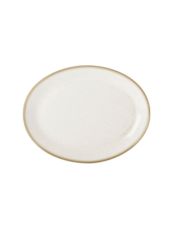 Тарелка 36 см овальная фарфор цвет бежевый