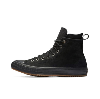 Кеды Converse All Star Waterproof Nubuck Boot total black черные высокие кожаные