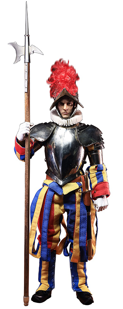 Гвардеец швейцарской гвардии (медная версия) - Коллекционная ФИГУРКА 1/6 scale SERIES OF EMPIRES - PONTIFICAL SWISS GUARD (EXCLUSIVE CUPRONICKEL VERSION) (SE128) - COOMODEL