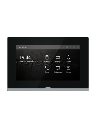 Novicam IMPULSE 7 IP WIFI BLACK - IP видеодомофон с сенсорным дисплеем 7", c переадресацией на смартфон с DVR (Smart Life/Tuya Smart)