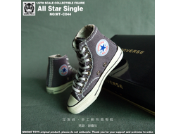 Мужские кеды Converse (черные) 1/6 - men's classic black (WT-CO44) - WHOHO TOYS