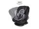 Автокресло BabyCare Shelter 0-36кг, IsoFix, поворотная база 360, Eco Black / Light Grey Cotton