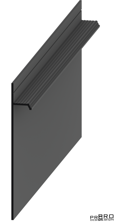 Плинтус скрытого монтажа PRO DESIGN 323 черный муар RAL 9005