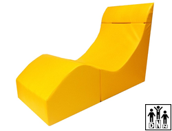 Терапевтическое релаксирующее кресло "Кубик" Взрослый - L70xB60xH60 желтый