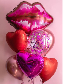 Композиция из шаров "поцелуй"