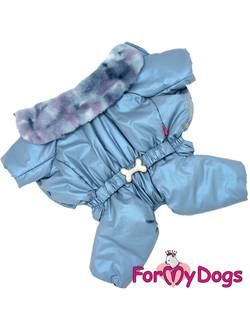 FOR MY DOGS комбинезон для собак голубой металлик