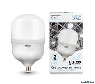 Gauss Elementary LED T160 60w 865 E27