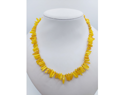 Бусы из белого натурального янтаря