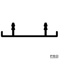 Алюминиевая кромка Pro Design для дверных полотен 38 мм м.п.