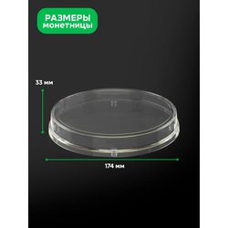 (ПОС0200) Монетница круглая из прозрачного оргстекла