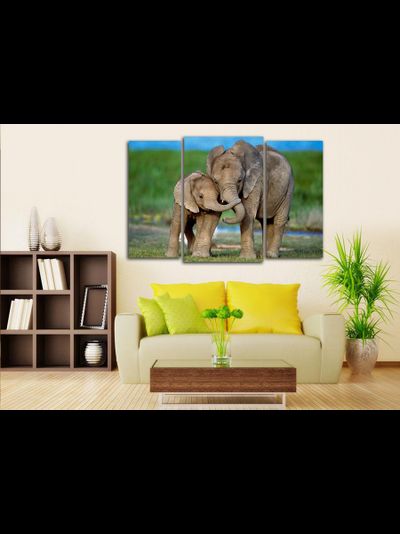 Модульная картина "Мамин слоненок"