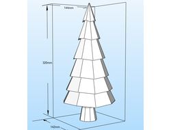 Модель для бумажного моделирования "Елка 32 см"