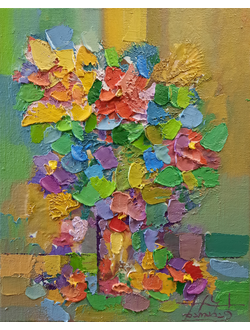 Осенний букет. Этюд II. 2023. Холст, масло.  50х40 см.