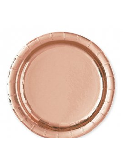 Тарелки Розовое Золото, 18 см, 6 шт