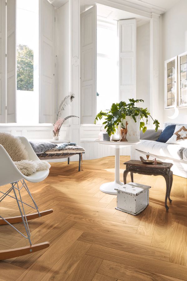 Паркетная доска елочкой Meister в интерьере