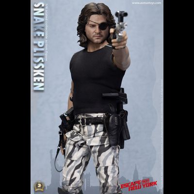 Змей Плискин, стандартная версия (Курт Рассел, "Побег из Нью-Йорка") - Коллекционная фигурка 1/6 Crown Series Escape from New York Snake Plissken Sculpted Hair ver (CRW004AS) - ASMUS TOYS