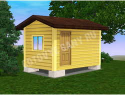 МОБИЛЬНАЯ БАНЯ ИЗ БРУСА 4х2,3