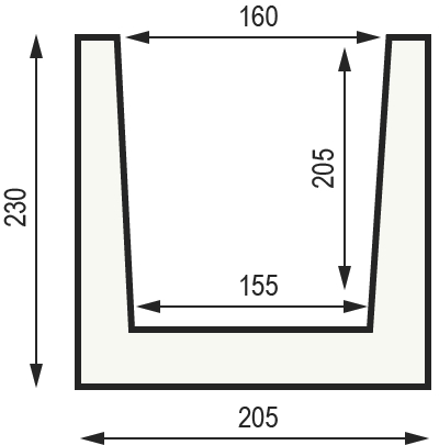 Декоративная балка из полиуретана Country Decor (UNIX) рубленая Б4 (230х205) орех
