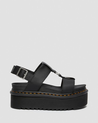 САНДАЛИИ DR. MARTENS FRANCIS LEATHER PLATFORM STRAP ЧЕРНЫЕ