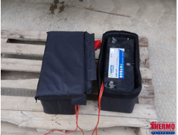 Комплект термозащиты АКБ автокранов и фронтальных погрузчиков КТЗГ-А7+ (КОМПЛЕКТ ИЗ 2-Х ТЕРМОСОВ С ОТДЕЛЬНОЙ КРЫШКОЙ ДЛЯ 2-Х АКБ с НАГРЕВАТЕЛями НТА-2/2+ (круглая клемма d=8mm) АКБ А/h: 120 (E41), Габариты АКБ, мм: (402-408)x(171-175)x(215-235)