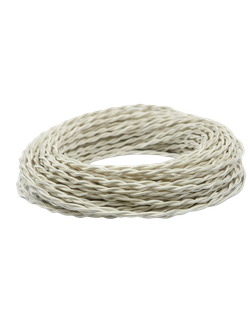 Провод витой в ретро стиле ПРВ 3х2.5 бежевый шелк