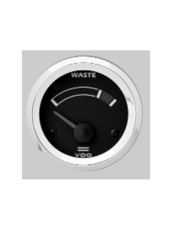 Индикатор уровня сточных вод VDO Marine N02 230 912 12/24В Ø52мм черный циферблат с хромированным кольцом