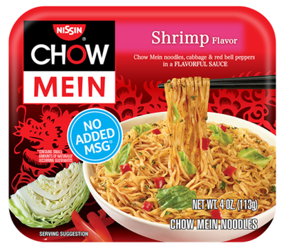Лапша Nissin Chow Mein Shrimp с креветками 113 гр (8 шт)