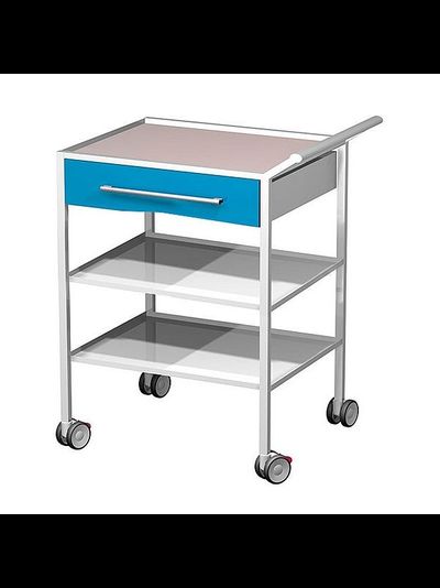 Столик медицинская AR-H26 с двумя полками и ящиком