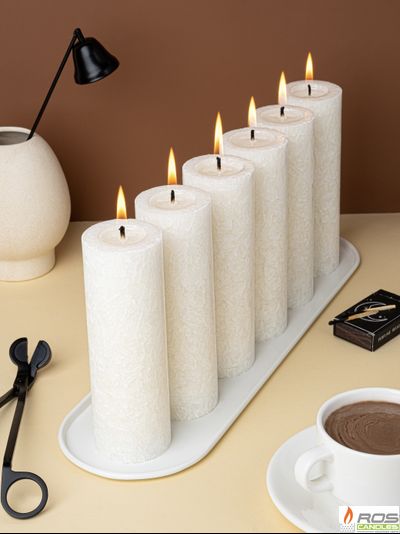 Свеча столбик белая не ароматизированная, 5*15см