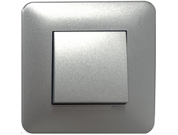 Рамка 1 пост алюминий Efapel Latina с выключателем