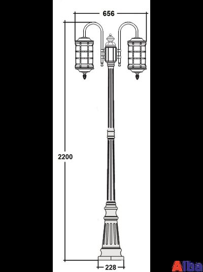 Barselona 81209A/10 down cover Bl Парковый светильник