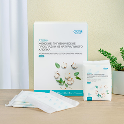Гигиенические прокладки Atomy Super из хлопка 32 штуки