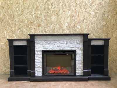 камин Моника LUX BL M2 с очагом Sparta 25.5 LED