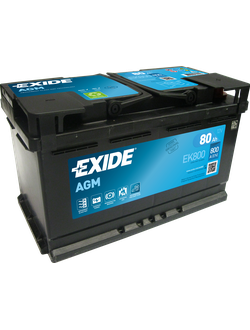 АККУМУЛЯТОР АВТОМОБИЛЬНЫЙ EXIDE AGM EK800 R+ 80Ah 800А (En)