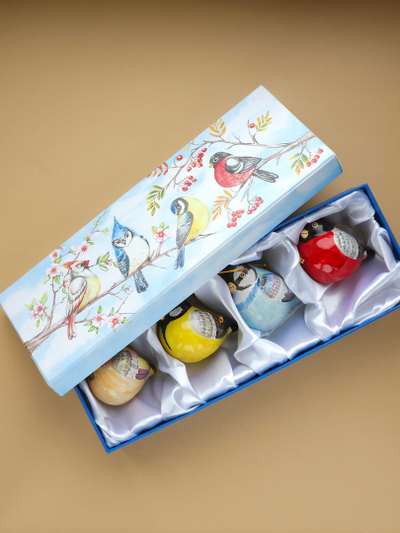 Комплект ёлочных игрушек "Птички"