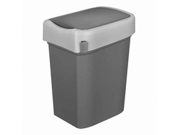 Бак для мусора 25 л. 33*27*45,7 см. с серым ободом