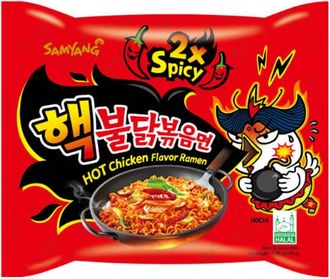 Лапша Samyang Hot Chicken Flavor Ramen Spicy со вкусом курицы с овощами 120 гр (40 шт)