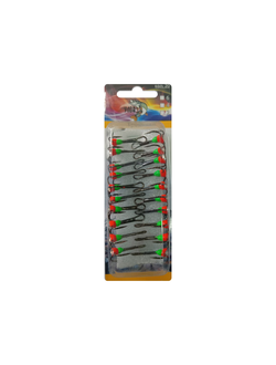 Тройной крючок с камнем размер: #8 (1уп-20шт кр.)