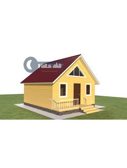 Д-19 ДАЧНЫЙ ДОМ ИЗ БРУСА:ГАБАРИТНЫЕ РАЗМЕРЫ: (6Х6М), ОБЩАЯ ПЛОЩАДЬ: 57М²