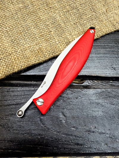 Фрикционный складной нож Канадец Большой сталь VG-10, рукоять красный G10