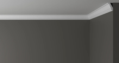 Потолочный плинтус DECOR-DIZAYN DD24, из дюрополимера, под покраску, ударопрочный, 2 метра