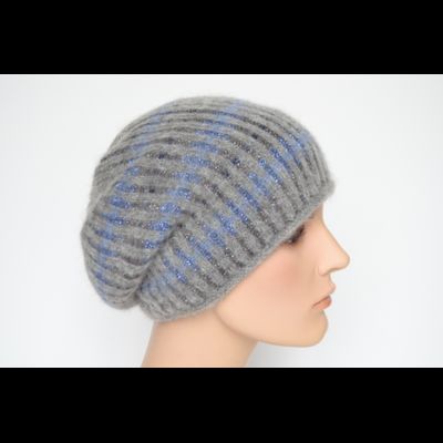 Серый женский берет со стразами Vizio Италия 8007 В