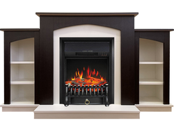 Электрокамин Скандинавия LUX BL-WT с очагом Fobos