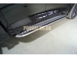 Пороги с площадкой 75х42 мм ТСС для Great Wall POER 2021-2024 / 2025-