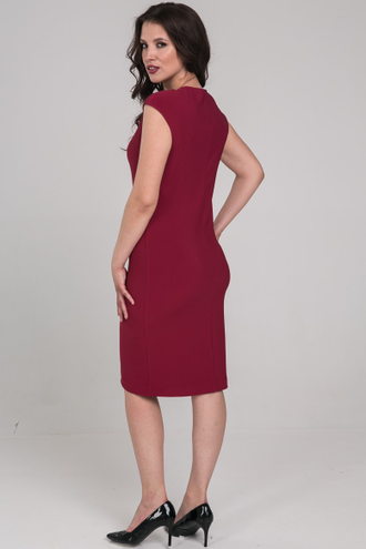 Платье футляр ПЛ 5435 - вишневый (48-60).