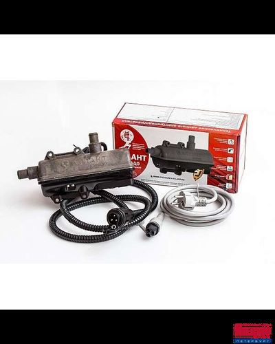 Атлант- Торнадо 2.5 квт (Напряжение 220В Мощность 2,5 КВт Циркуляция, л/с 0.45 Размеры, мм 230х110х65 Диаметр патрубков: ступенчатый, 18-25мм) Применяется для а/м обьемом двиг(V) до 12 л. (пр-во Россия)