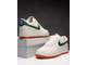 Nike Air Force 1 Low White/Green/Brown с мехом