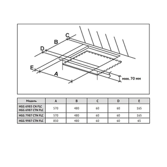 Газовая варочная панель Korting HGG 7987 CTN FLC