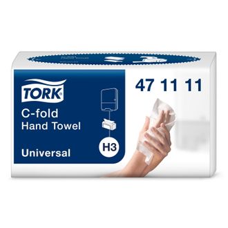 Полотенца бумажные Tork Н3 Univer C-сложения, 2слоя, 120шт/уп 47111160 Singl